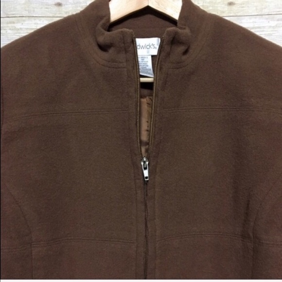 VINTAGE Chadwick's wool blend zip jacket blazer petite size 10P - Picture 3 of 5